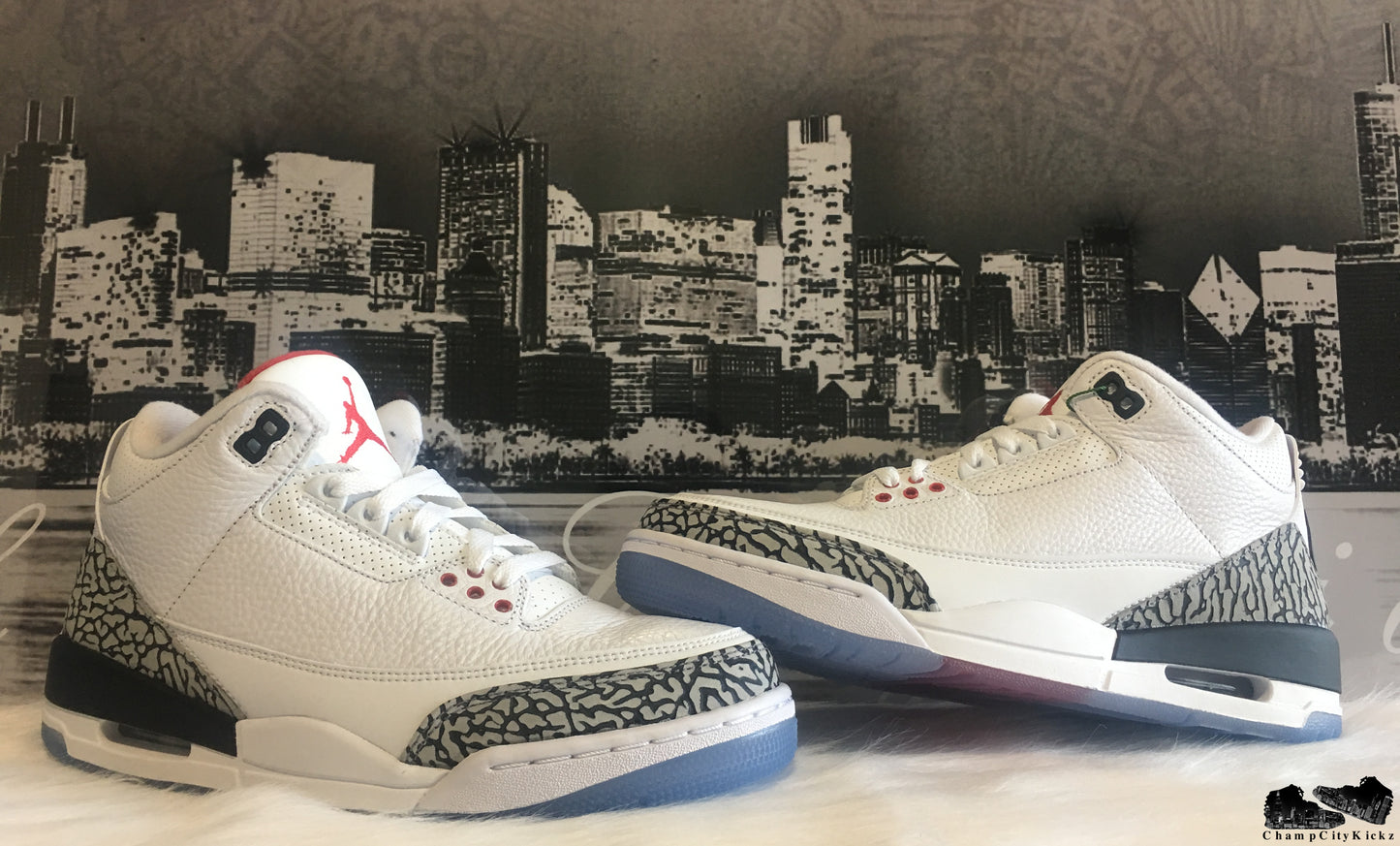 Jordan 3 White Cement Free Throw Line 2018