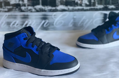 AIR JORDAN 1 MID GS HYPER ROYAL 554725-077