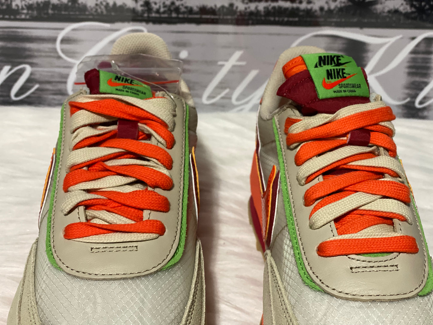 NIKE LD WAFFLE SACAI CLOT NET ORANGE BLAZE DH1347-100